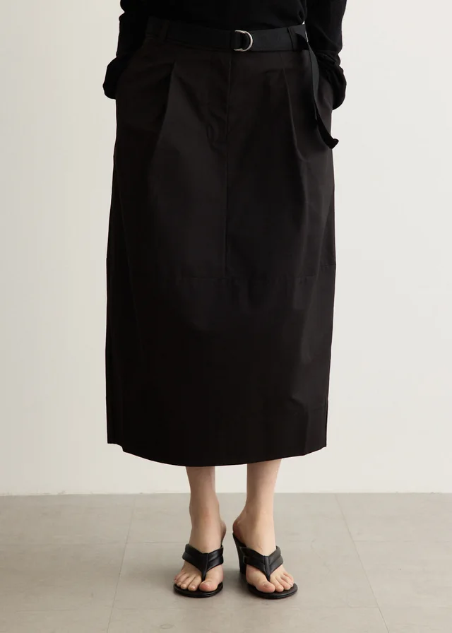 St Agni Canvas Pleat Cocoon Skirt in Black from Incu, photo 1 of 1