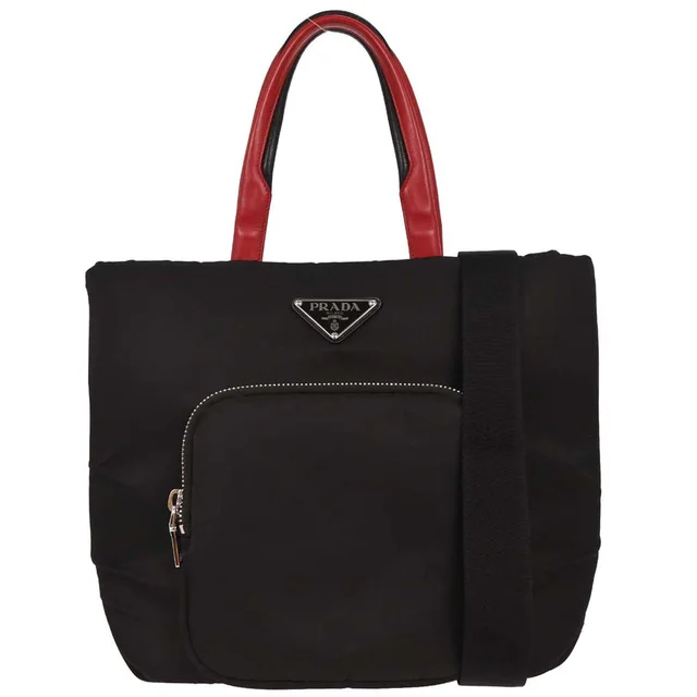 Prada Black Nylon 2way Shoulder Handbag in Black Nylon from AMORE Vintage Tokyo