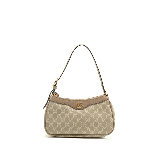 Gucci ophidia small shoulder bag GG supreme canvas beige / white GHW in White Canvas from EMIER