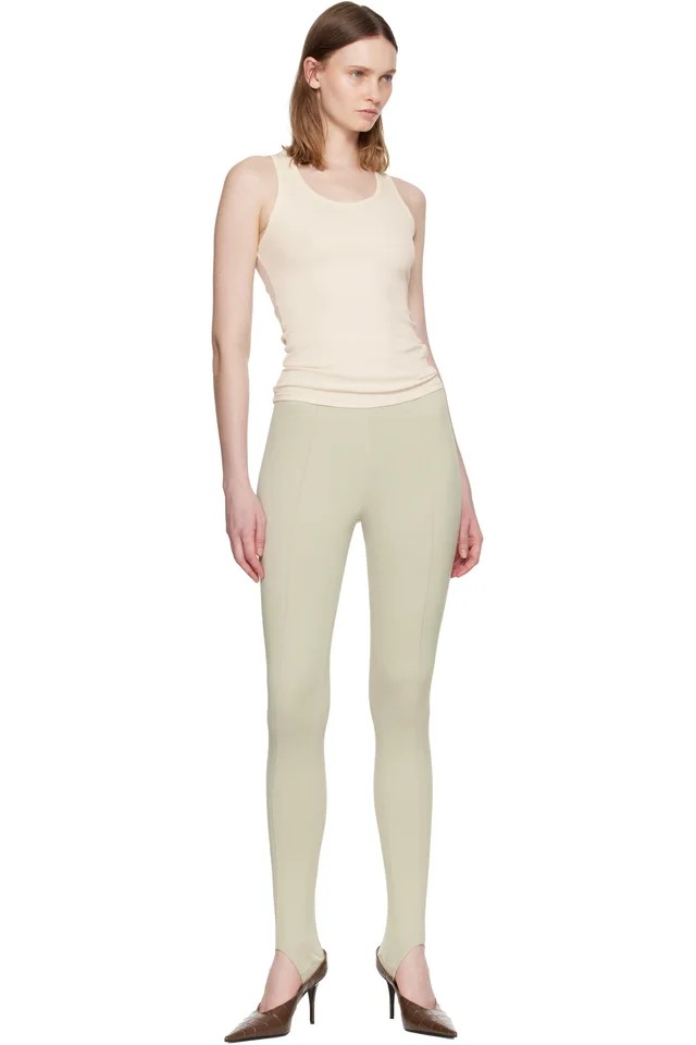 WARDROBE.NYC Beige Opaque Stirrup Leggings, photo 4 of 4 from SSENSE