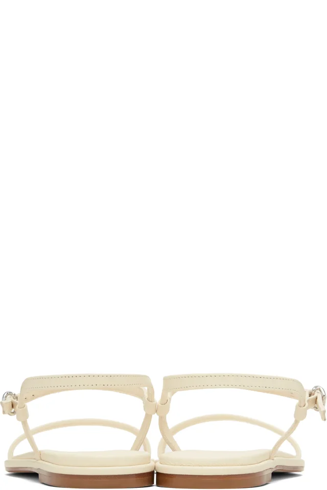 Aeyde Off-White Nettie Leather Sandals, photo 2 of 4 from SSENSE