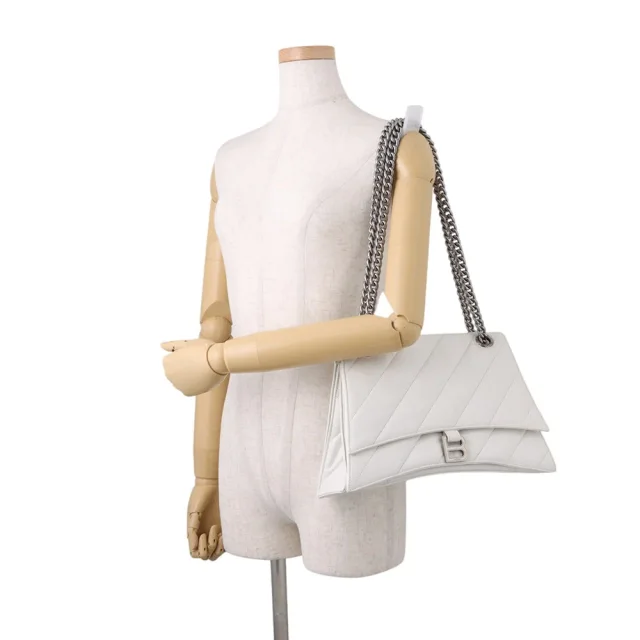 Balenciaga ChainShoulder Crash White716393210J09001 Leather Size Medium in Leather from GALLERY RARE, photo 4 of 17