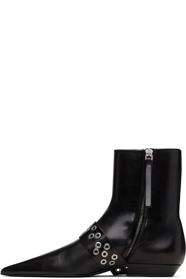 Jil Sander Black Ankle Boots, photo 3 of 5 from SSENSE