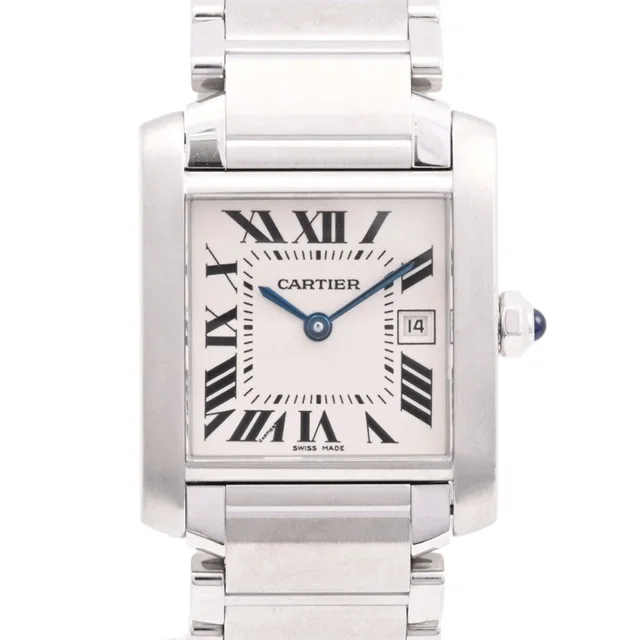 Cartier Tank Française MM W51011Q Quartz White in White from VINTAGE QOO TOKYO