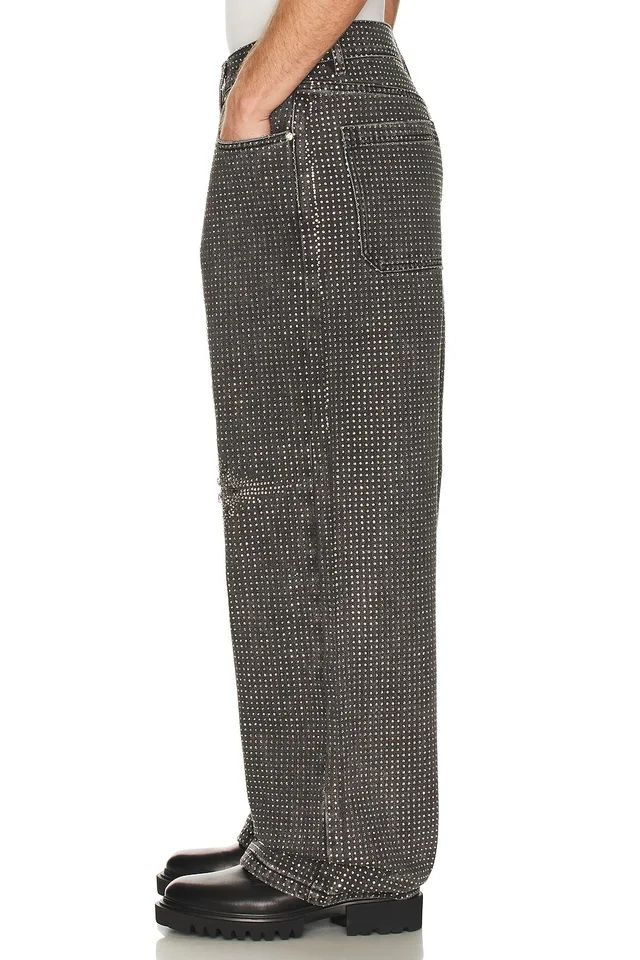 Birth Of Royal Child 20K Diamond Stellar Denim Pants in Black, photo 2 of 6 from REVOLVE (Canada)