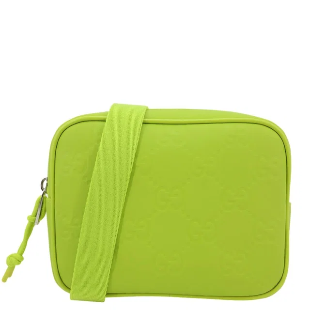 Gucci Edge Mini GG Rubber Effect Crossbody Bag Green 834246 in Green from Dallas Designer Handbags