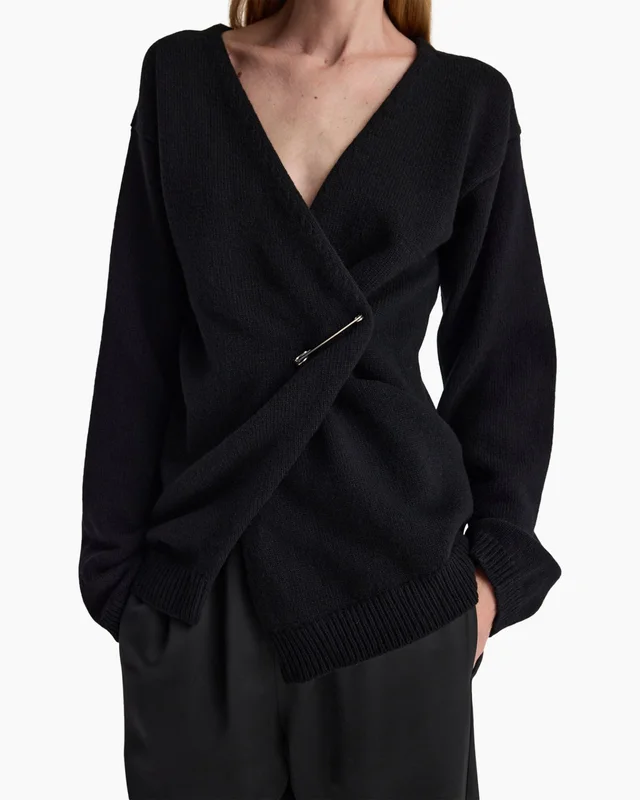 Róhe Off-Shoulder Wrap Cardigan, photo 2 of 5 from SENSER