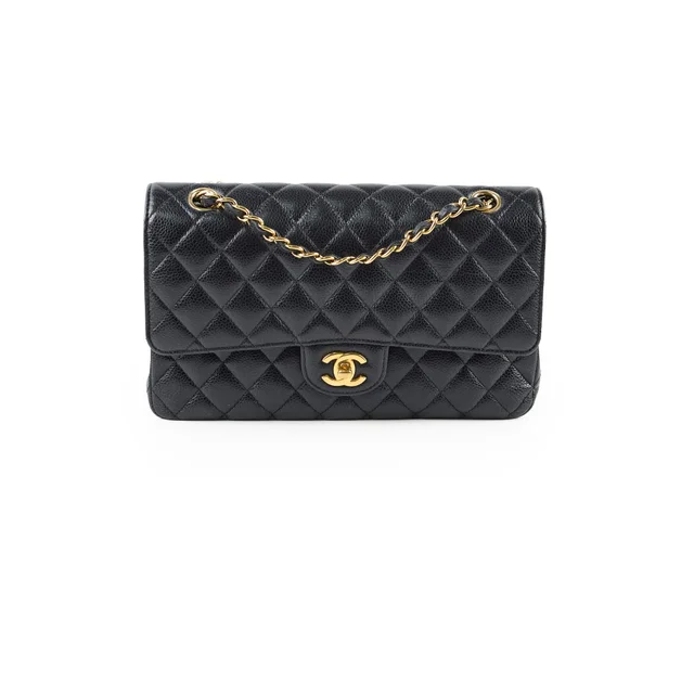 Chanel Caviar Flap Black GHW in Black Caviar leather from The Purse Affair