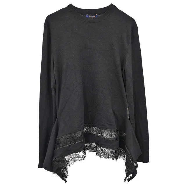 Louis Vuitton 2018 Long Sleeve Top Black #M in Black Wool from AMORE Vintage Tokyo