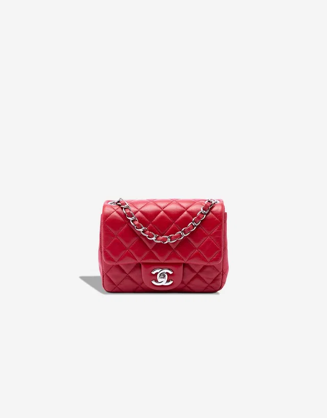 Chanel Timeless Mini Square Lamb Red in Red Lambskin from SACLÀB