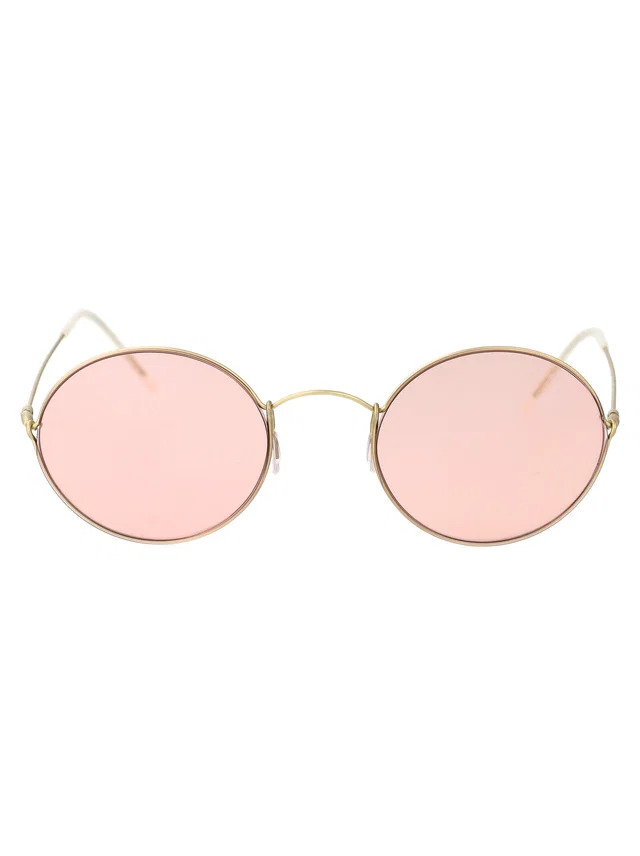 Giorgio Armani 0ar6115t Round Titanium Sunglasses — Gold in Gold from HEWI