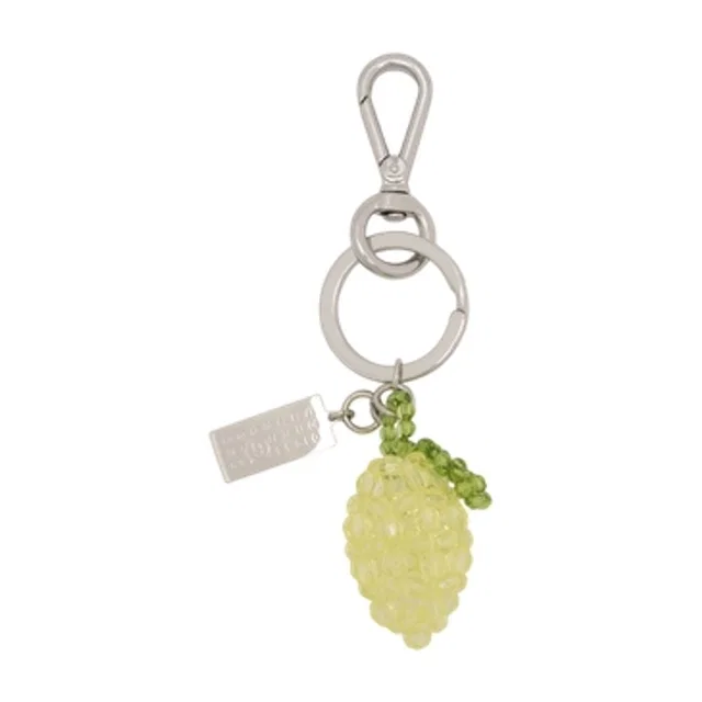 Maison Margiela Lemon-Shaped Charm Key Case — Yellow Plastic Keychains in Yellow Resin from HEWI