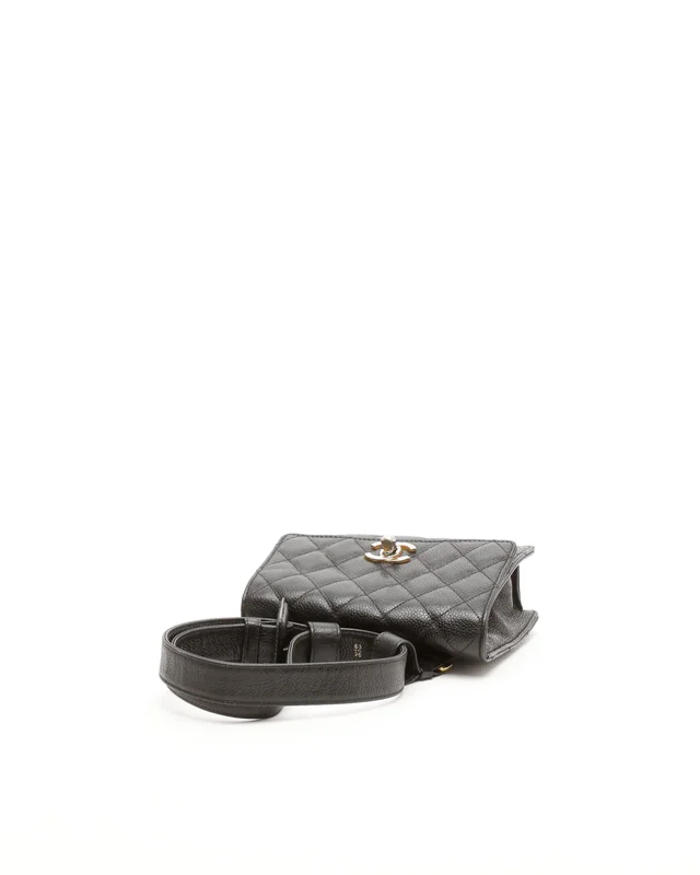 Chanel CC Caviar Waist Bag in Caviar leather from A Retro Tale, photo 5 of 10