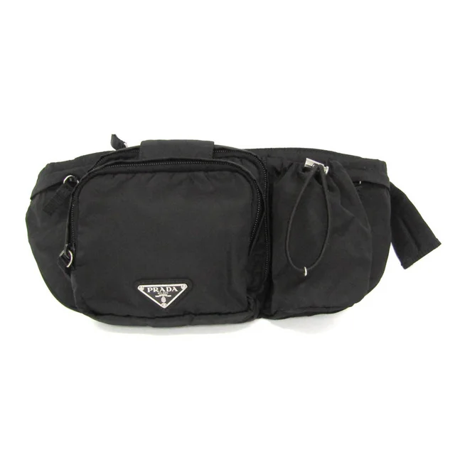 Prada VA0056 Men,Women Nylon Fanny Pack,Sling Bag Black in Black Nylon from Elady
