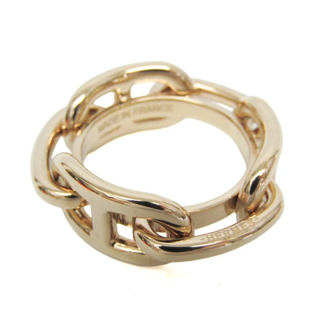 Hermès Scarf Ring Gold Lugate Shane Dunkle in Gold Metal from Elady