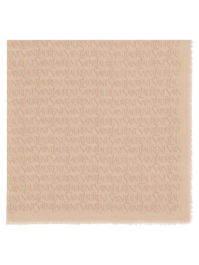 Saint Laurent Square Scarf — Beige Scarfs in Beige from HEWI