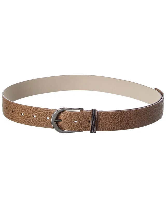 Brunello Cucinelli Embossed Leather Belt, image 1 of 1 from Gilt
