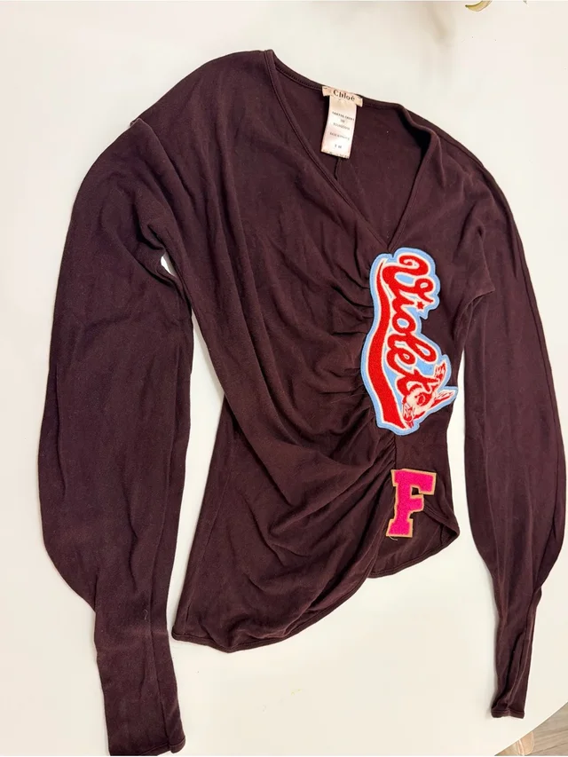 Chloé Vintage Varsity Patch Long Sleeve Top F/W 2001 Rare from Poshmark