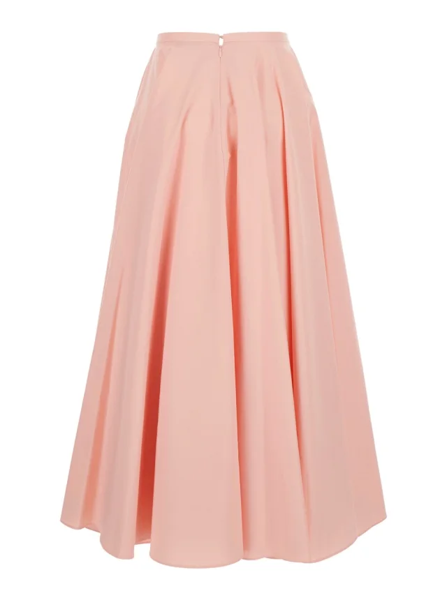 GIVENCHY Pink A-Line Skirt with Flared Design in Cotton for Women in Pink, photo 3 of 6 from Gaudenzi Boutique