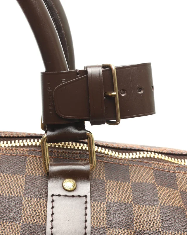 Louis Vuitton Damier Ebene Keepall Bandoulière 55 Weekend Bag in Brown Canvas from A Retro Tale, photo 6 of 11