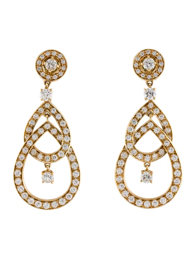 Boucheron 18K 2.53ctw Diamond Ava Mobile Pendant Drop Earrings in multicolor from The RealReal
