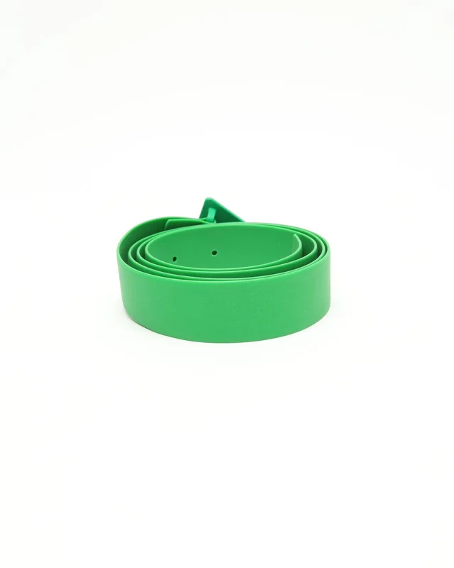 Bottega Veneta Rubber Belt in Green Leather from A Retro Tale, photo 3 of 6