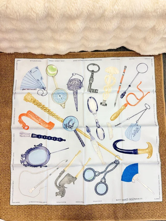 Hermès "Nous Sommes Inséparables" 90cm Silk Scarf in Silk from Luxury Promise