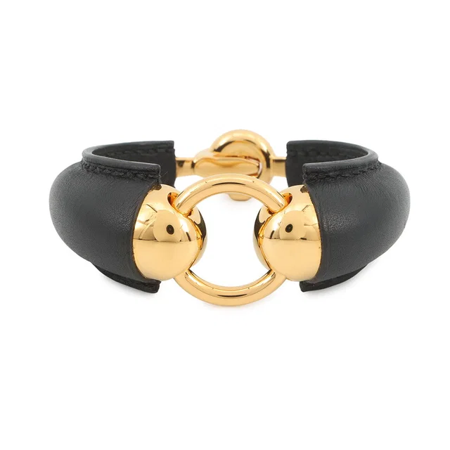 Hermès Epure Eskettle Bracelet Black Swift Leather in Black Swift leather from GALLERY RARE
