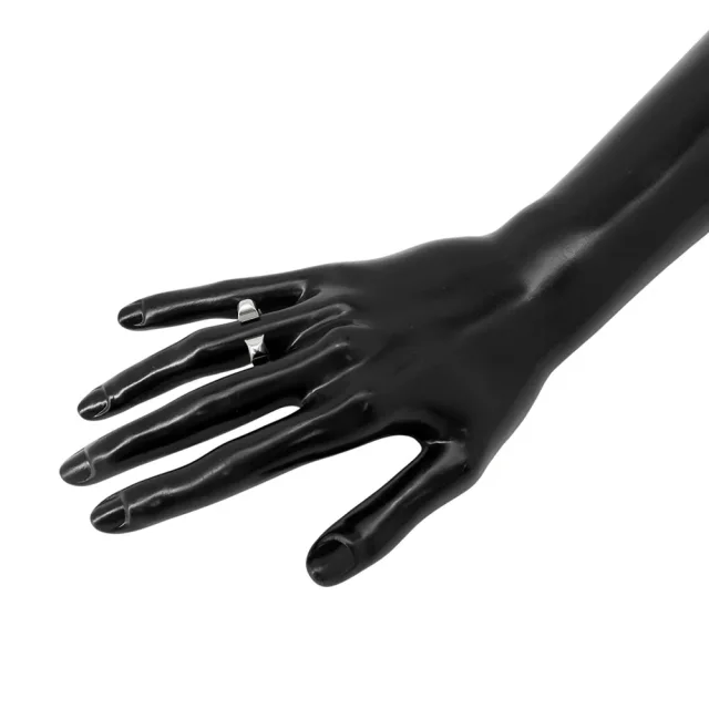 Hermès Athena Ring Size 57 Black Veau Madame Metal in Black Calfskin from GALLERY RARE, photo 4 of 9