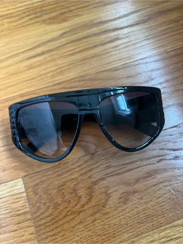Max Mara Black Oversized Aviator Sunglasses in gray|black from Poshmark