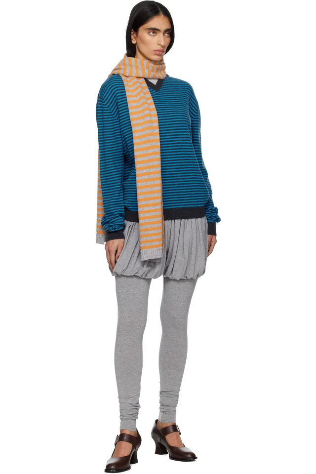 Paloma Wool Gray & Orange Bela Scarf, photo 2 of 2 from SSENSE