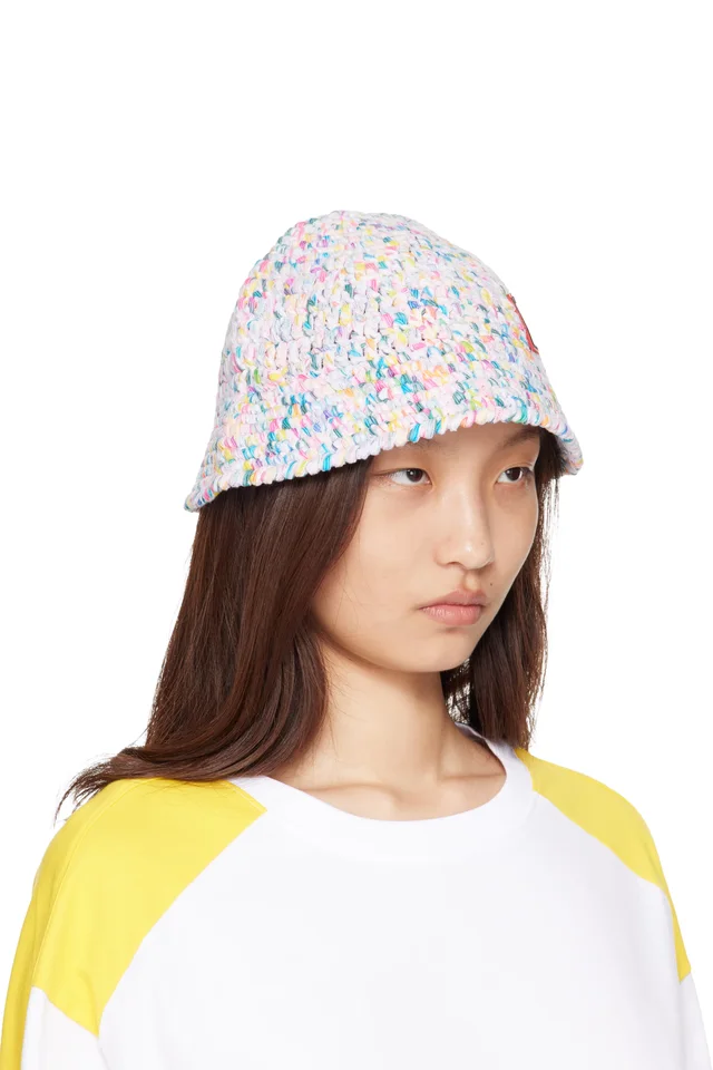 We11done Multicolor Crochet Logo Bucket Hat, photo 2 of 3 from SSENSE