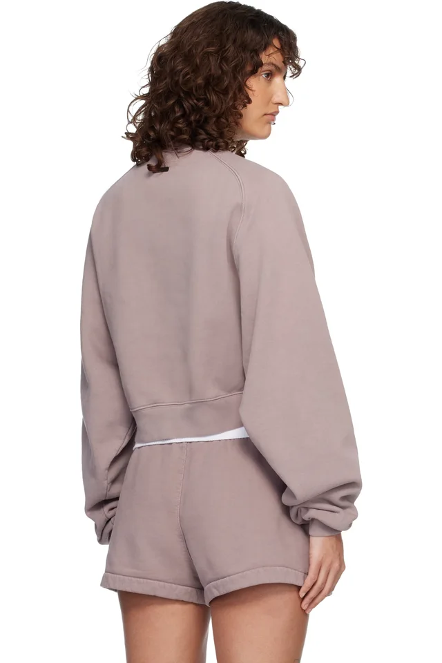 Fear of God ESSENTIALS Purple Campus 90's Cropped Raglan Sweatshirt, photo 3 of 4 from SSENSE