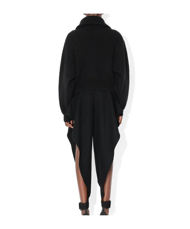 Alaïa Half-Zip Ribbed Knitted Sweater, photo 3 of 4 from SENSER