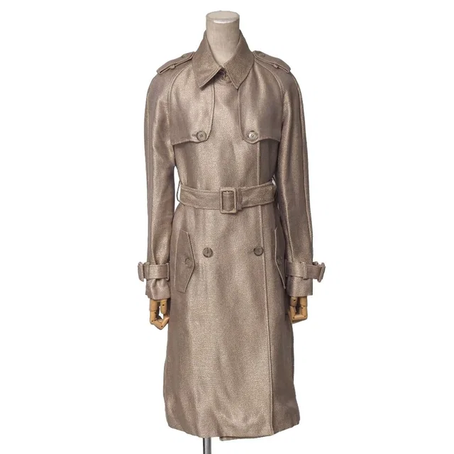 Gucci Trench Coat Double Breasted Belted in Silk from The Reluxe