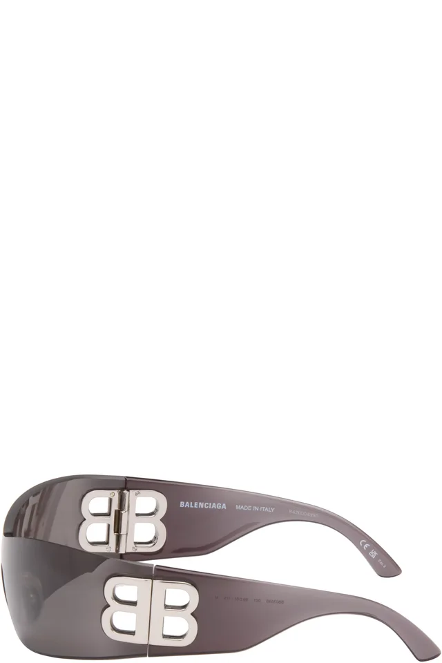 Balenciaga Gray Bossy Sunglasses, photo 3 of 4 from SSENSE
