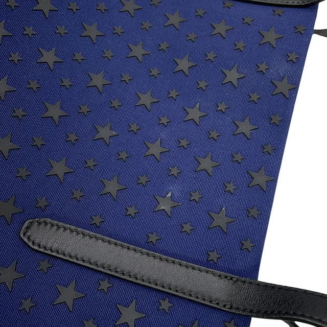 Jimmy Choo Star motif tote bag Navy/Black Canvas Leather in Black Canvas from GALLERY RARE, photo 8 of 15