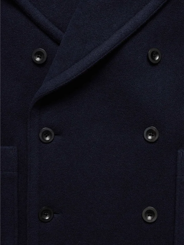 Banana Republic Italian Melton Peacoat in Dark Navy Blue, photo 6 of 8 from Banana Republic (Canada)