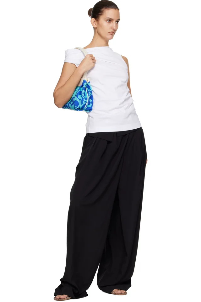 Dries Van Noten White Off-Shoulder Jersey Top, photo 4 of 4 from SSENSE
