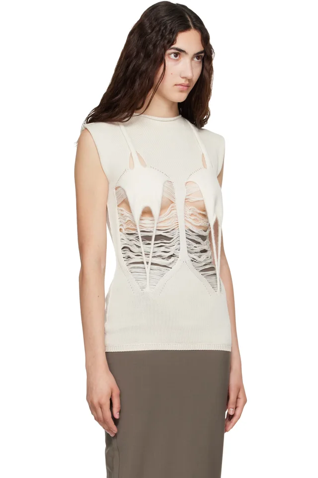 Rick Owens Off-White Hollywood Tanja Top, photo 2 of 4 from SSENSE