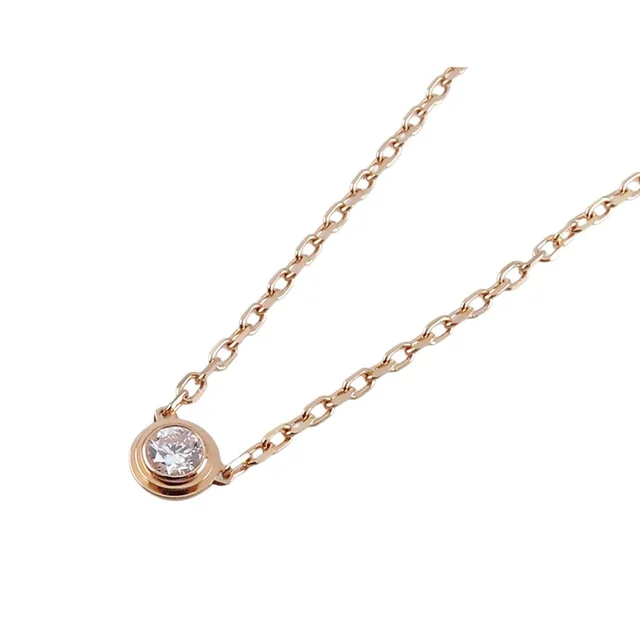 Cartier d'Amour Necklace Pink Gold 18K Diamond Small in Pink from The Reluxe