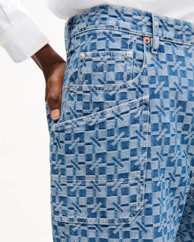 Kenzo 'Kenzogram' cargo monkey fit jeans in japanese denim, photo 6 of 6 from SENSER