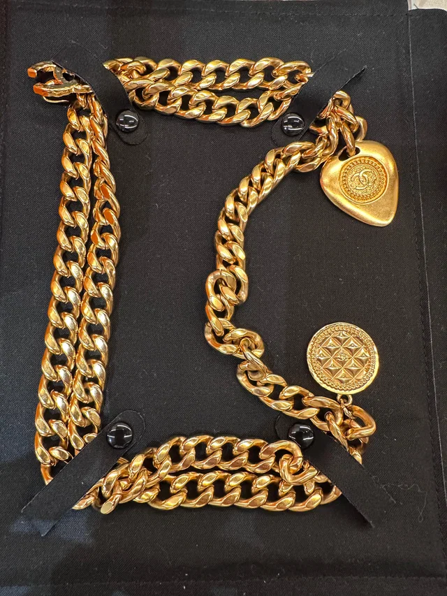 Chanel A20 Gold Chain Belt #M in Gold from Luxury Promise