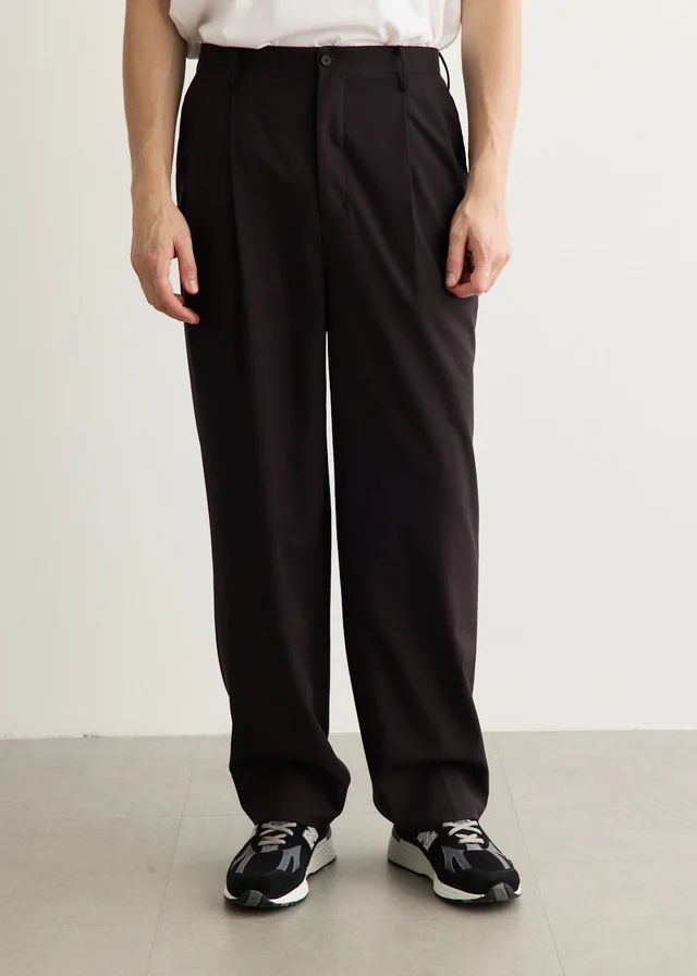 KAPTAIN SUNSHINE Wool Poplin Shoecut Slacks in Brown from Incu, photo 1 of 1