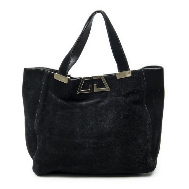 Gucci Double Suede Tote Bag Black in Black Suede from The Reluxe