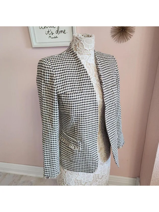 Weekend Max Mara Black White Houndstooth Open Blazer Estimated Small in black from Poshmark