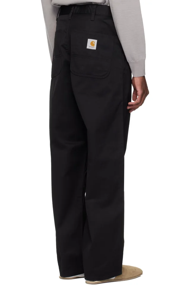 Carhartt Work In Progress Black Simple Trousers, photo 3 of 4 from SSENSE