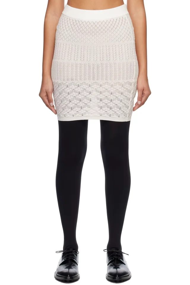 Off-White Semi-Sheer Midi Skirt, image 1 of 1 from SSENSE