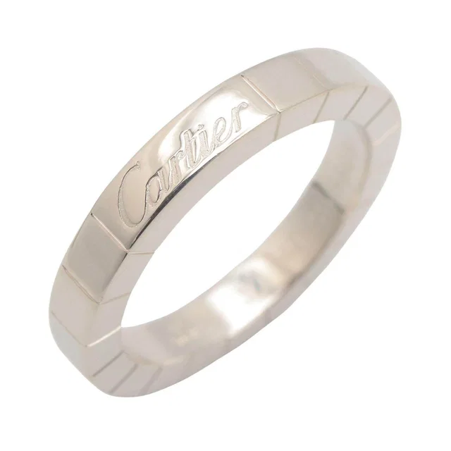 Cartier Lanieres Au750 White Gold Ring Size 8.5 in White from LuxUness