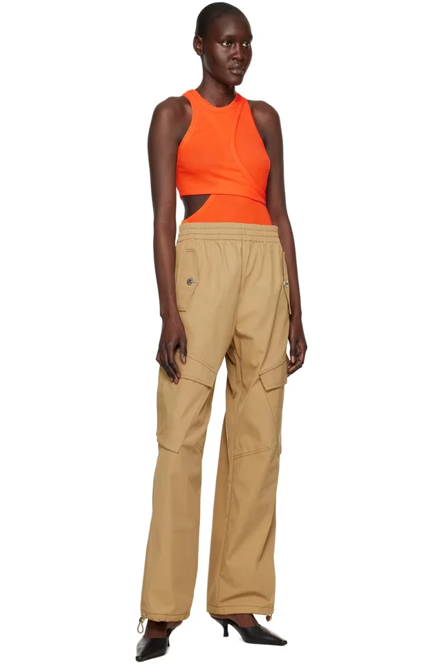 Dion Lee Orange Modular Tank Top, photo 4 of 4 from SSENSE